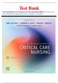 Test Bank - Introduction to Critical Care Nursing, 8th Edition (Sole, 2021), Chapter 1-21 | All Chapters