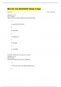 BIO SCI 132 ANATOMY Week 3 Quiz