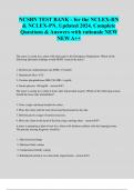 NCSBN TEST BANK - for the NCLEX-RN & NCLEX-PN, Updated 2024, Complete Questions & Answers with rationale NEW NEW A++