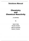 Solutions Manual Chemistry and Chemical Reactivity 11th Edition by John C. Kotz and John Townsend.