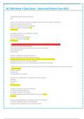 HLT306 Week 4 Quiz latest - Advanced Patient Care-2024