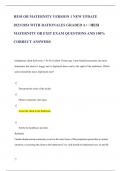 HESI OB MATERNITY VERSION 1 NEW UPDATE 2023/2024 WITH RATIONALES GRADED A+ / HESI MATERNITY OB EXIT EXAM QUESTIONS AND 100% CORRECT ANSWERS 