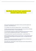   ServSafe Alcohol Exam questions and answers latest top score.