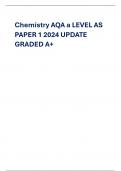 Chemistry AQA a LEVEL AS  PAPER 1 2024 UPDATE  GRADED A+