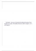 Test Bank - Success in Practical/Vocational Nursing: From Student to Leader, 9th Edition (Knecht, 2021), Chapter 1-19 | All Chapters