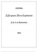 DEP2004 LIFESPAN DEVELOPMENT Q & A 2024.