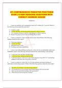 ATI COMPREHENSIVE PREDICTOR PROCTORED EXAM (10 NEW VERSIONS) QUESTIONS WITH CORRECT ANSWERS AGRADE