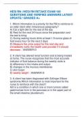 HESI RN //HESI RN RETAKE EXAM 100 QUESTIONS AND VERIFIED ANSWERS LATEST UPDATE// GRADED A+ 1. Which information is a priority for the RN to reinforce to an older client after intravenous pylegraphy?