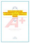 2023/2024 HESI RN FUNDAMENTALS V1 QUESTIONS & ANSWERS LATEST UPDATE A GRADE