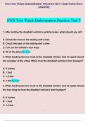 NYS TOW TRUCK ENDORSEMENT PRACTICE TEST 7 QUESTIONS WITH ANSWERS 