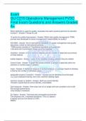 Exam GU C215 Operations Management PVDC Final Exam Questions and Answers Graded A+ Which definition is used for quality, evaluates how well a product performs its intended function? - Answer- Fitness for use 14 points for quality improvement - Answer- Whi