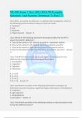 NU 650 Exam 3 New 2023-2024 /98 Complete Questions And Answers Download To Pass!!!!! Quiz :When percussing the abdomen in a patient with constipation, which of the following sounds would you expect to find in the LLQ? A. Tympanic B. Dull C. Resonant D. Hy