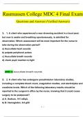 NUR 2755 / NUR2755: Multidimensional Care IV / MDC 4 Final Exam Study Guide Questions and Answers (2024 / 2025) (Verified Answers)