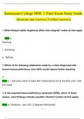 NUR 2356 / NUR2356: Multidimensional Care I / MDC 1 Final Exam Questions and Answers (2024 / 2025) (Verified Answers)