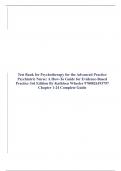 Test Bank for Psychotherapy for the Advanced Practice Psychiatric Nurse: A How-To Guide for Evidence-Based Practice 3rd Edition By Kathleen Wheeler 9780826193797 Chapter 1-24 Complete Guide