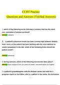 CCHT Practice  Questions and Answers (2024 / 2025) (Verified Answers)