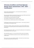 Chronic Condition and Dual Special Needs Plans assessment. UHC -2021 Certification(UPDATED) Question and answers rated A+