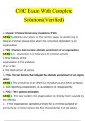 CHC Exam With Complete Solutions Questions and Answers (2024 / 2025) (Verified Answers)