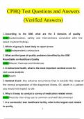 CPHQ Test  Questions and Answers (2024 / 2025) (Verified Answers)