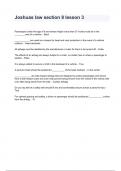 Joshuas law section 8 lesson 3