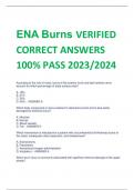 LATEST ENA Burns VERIFIED CORRECT ANSWERS 100% PASS 2024