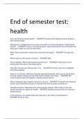 Updated End of semester test: health