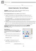 Gizmos Student Exploration Fan Cart Physics