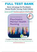 TEST BANK FOR DAVIS ADVANTAGE FOR PSYCHIATRIC MENTAL HEALTH NURSING, 10TH EDITION, KARYN I. MORGAN, MARY C. TOWNSEND, ISBN-13: 9780803699670