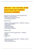 CMN 568 - Unit 4 ACTUAL EXAM QUESTIONS AND CORRECT DETAILED ANSWERS