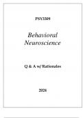 PSY3309 BEHAVIORAL NEUROSCIENCE EXAM Q & A 2024.