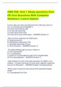 CMN 568- Unit 1 Study questions from FB Test Questions With Complete Solutions | Latest Update