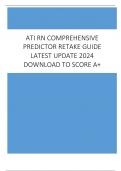 ATI RN COMPREHENSIVE PREDICTOR RETAKE GUIDE  LATEST UPDATE 2024  DOWNLOAD TO SCORE A