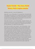 Shadow Health - Tina Jones, Health History With Complete Solution