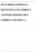 PECT PREK-4 MODULE 3 QUESTIONS AND CORRECT ANSWERS 2024/2025 100% CORRECT GRADED A+.