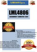 LML4806 Assignment 1 (COMPLETE ANSWERS) Semester 1 2024 - DUE March 2024