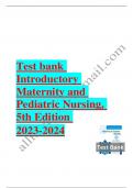 Test bank for dental introductory maternity pediatric nursing 5th edition 2023-2024 Latest Update