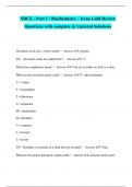 NBCE - Part 1 / Biochemistry - Irene Gold Review Questions with complete & Updated Solutions