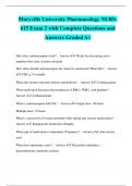 Maryville University Pharmacology NURS615 Exam 2 with Complete Questions and Answers Graded A+