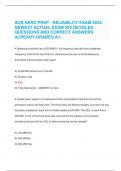 SOS NERC PREP - RELIABILITY EXAM 2024  NEWEST ACTUAL EXAM 200 DETAILED  QUESTIONS AND CORRECT ANSWERS  ALREADY GRADED A+