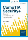 Test Bank For CompTIA Security+ Guide to Network Security Fundamentals - 7th - 2022 All Chapters