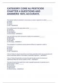 CATEGORY CORE NJ PESTICIDE CHAPTER 4 QUESTIONS AND ANSWERS 100% ACCURATE.