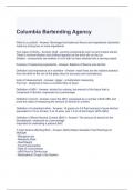 Columbia Bartending Agency Questions and Answers