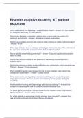 Elsevier adaptive quizzing RT patient exposure exam questions and answers