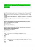 H&R Block Specialist Test questions and answers 