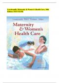 Lowdermilk: Maternity & Women’s Health Care, 10th Edition TEST BANK