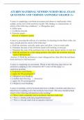 ATI RBN MATERNAL NEWBRN NURSIN REAL EXAM QUESTIONS AND VERFIED ANSWERS// GRADED A+ A nurse is completing a newborn assessment and observes small pearly white nodules on the roof of the newborns mouth. This finding is a characteristic of which of the follo