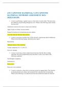 ATI CAPSTONE MATERNAL// ATI CAPSTONE MATERNAL NEWBORN ASSESSMENT 2023-2025|AGRADE  1.	A nurse is performing a vaginal exam on a client who is in active labor. The nurse notes the umbilical cord protruding through the cervix. Which of the following actions