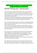 AHIP Module 1,2,3,4,5 & 6   Answers 2023 100% Complete Solution Guaranteed A+