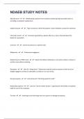 NDAEB| 247 STUDY NOTES QUESTIONS AND ANSWERS|37 PAGES