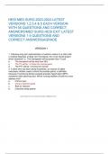 HESI MED SURG 2023-2024 LATEST VERSIONS 1,2,3,4 & 5 EACH VERSION WITH 55 QUESTIONS AND CORRECT   ANSWERS/MED SURG HESI EXIT LATEST VERSIONS 1-5 QUESTIONS AND CORRECT ANSWERS|AGRADE   1. Following long-term administration of warfarin sodium to a client wit